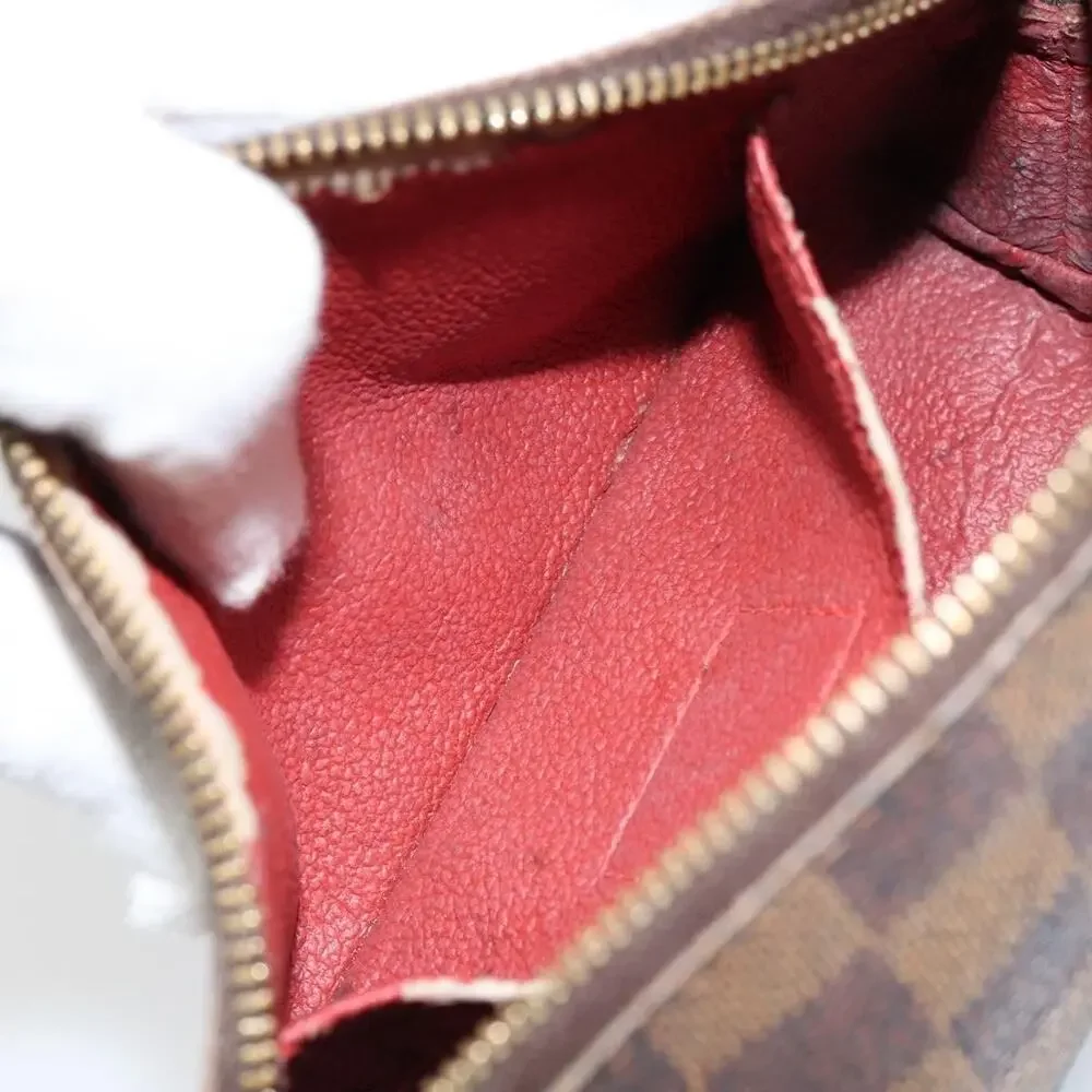 Louis Vuitton Damier Ebene Pochette Cosmetic PM Pouch Brown
